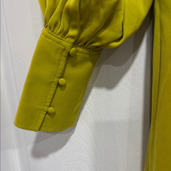 Banana Republic Long Sleeve Chartreuse Dress - Picture 3 of 3